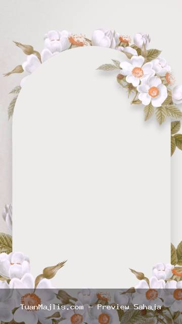 Preview sebenar design Elegant 01 untuk kad kahwin digital
